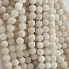 Moonstone Beads Opaque Natural Smooth Round Gemstone Beads 6mm 8mm