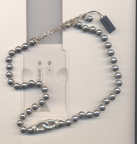 OROTON PEARL GREY FAUX PEARL NECKLACE 