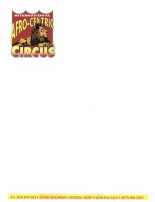 International Afro-Centric Circus Letterhead