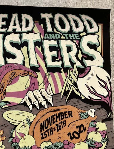 BIG HEAD TODD & THE MONSTERS Band Signed Thanksgiving 2022 Colorado Show Poster - Picture 5 of 5