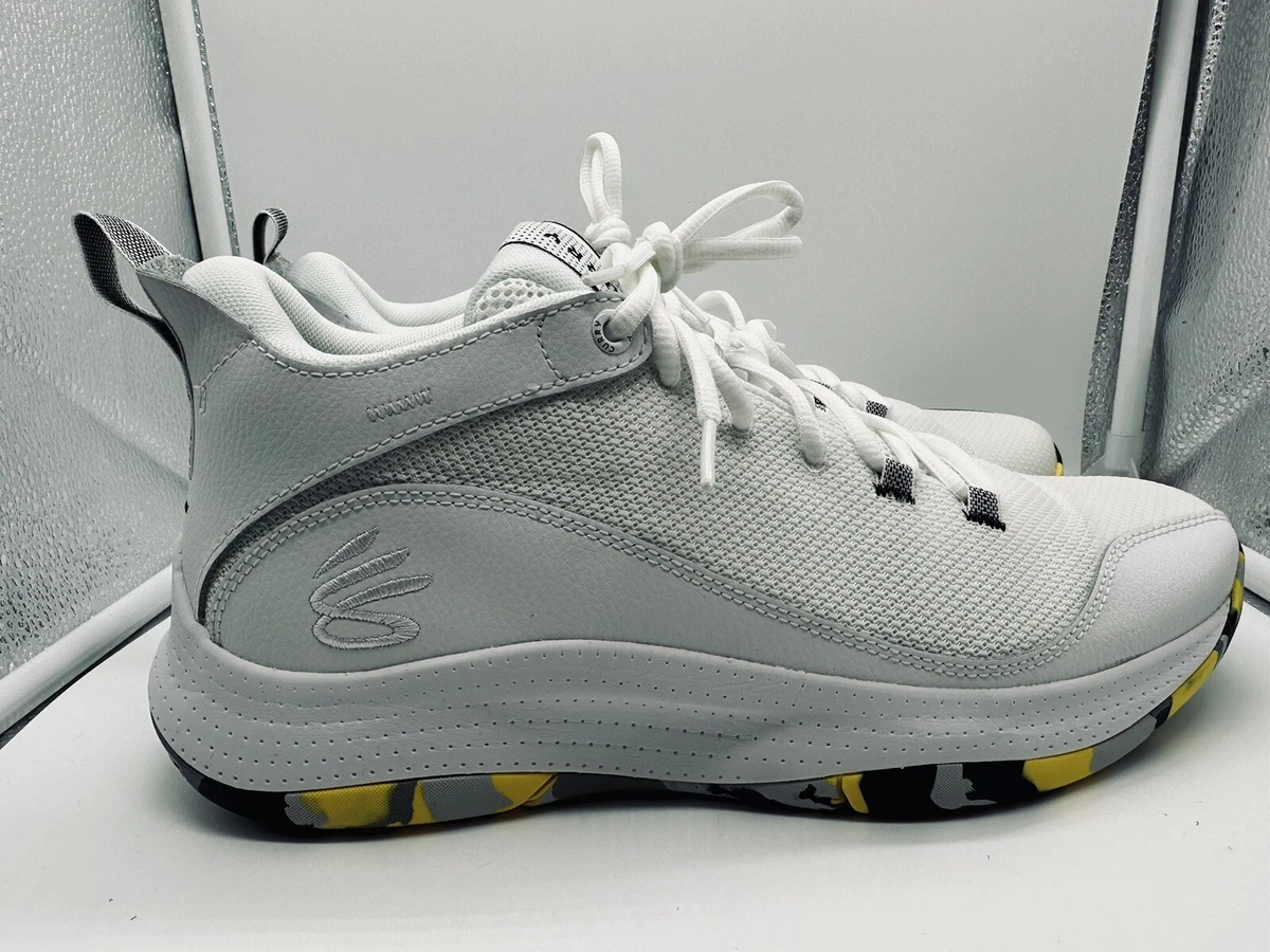 Under Armour 3Z5 UA Curry White Grey Basketball Shoes 3023087 105 Mens Size 10