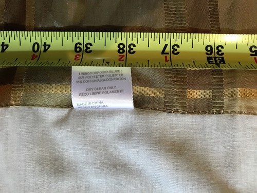 CROSCILL 86 X 41 PANELS TAN GOLD LINED VGC CURTAINS - Picture 10 of 10