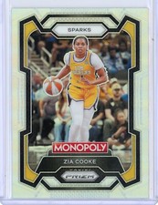 2024 Panini Prizm Monopoly WNBA 69 Zia Cooke Silver Prizm Los Angeles Sparks