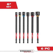 Milwaukee 49-66-4567 6PC SHOCKWAVE™ Impact Duty 6" Magnetic Nut Driver Set