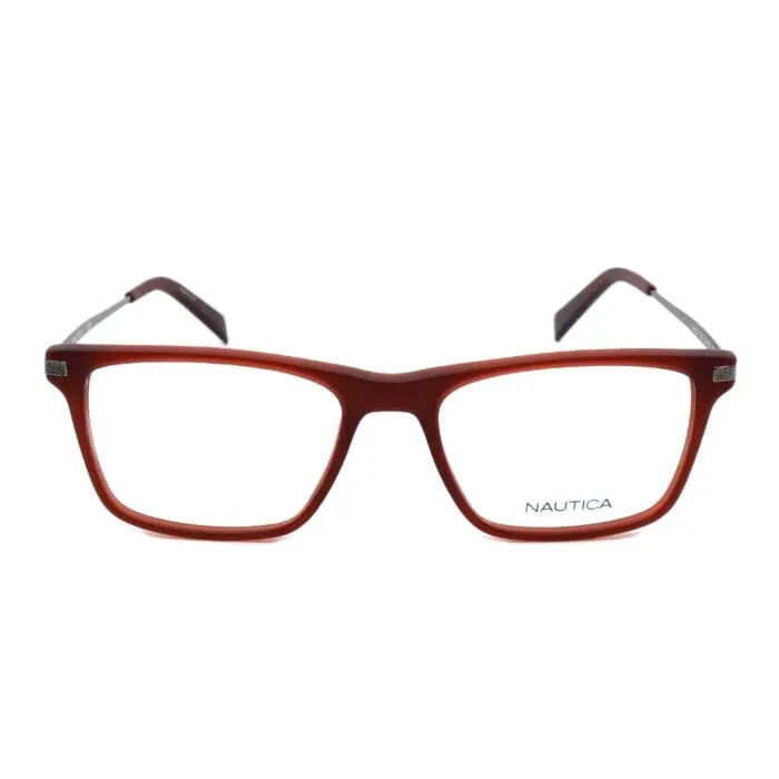 Nautica N8134 223 Красная матовая квадратная пластиковая оправа для оптических очков 54-18-145 25490₽