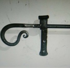 Bastone  tenda con terminali in ferro pieno forgiato e battuto a mano completo