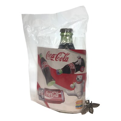 Burger King Club Toy Coca-Cola 1997 Rare Sound Toy Bottle & Badge 6.75''