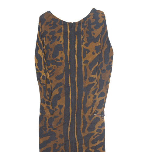 ALEXANDER MCQUEEN Womens Bodycon Dress Black Animal Print Long Sleeve Long S - Picture 4 of 8