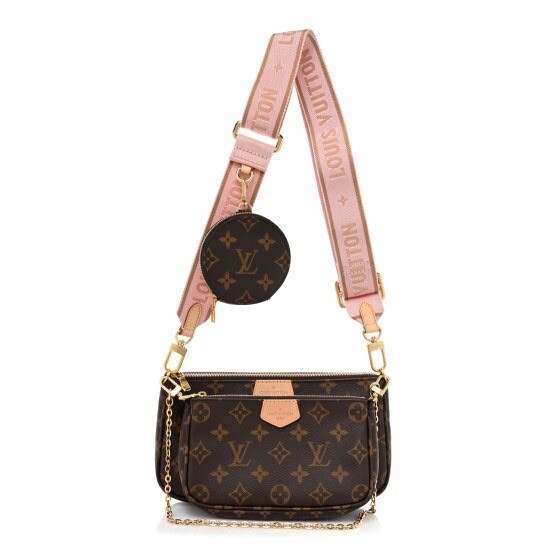 Louis Vuitton Multi Pochette Accessoires Crossbody Brown Canvas