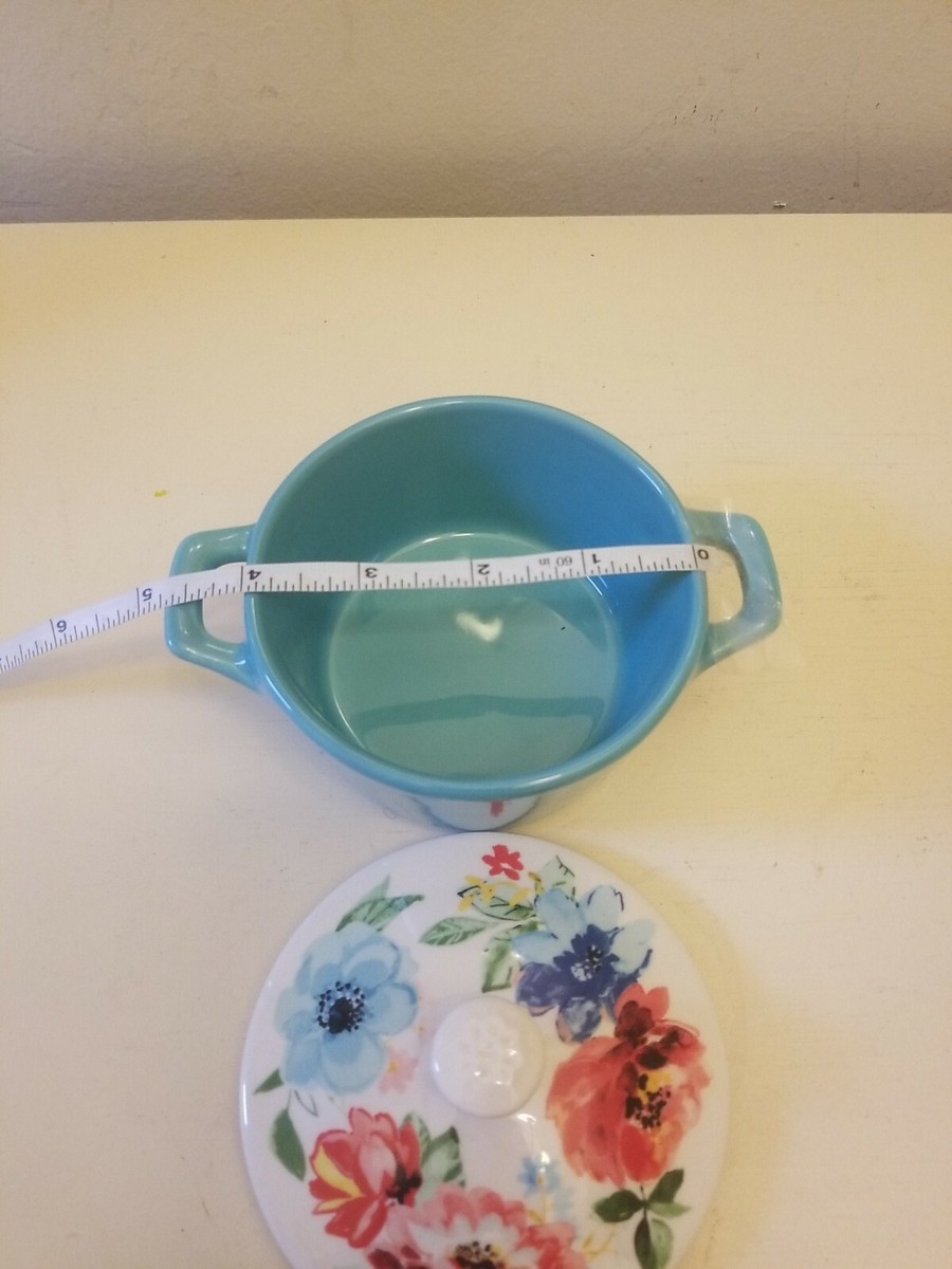 Mini Casserole Pioneer Woman Dish With Lid - 14.4 Oz Teal Stoneware Pioneer  Woman Mini Casserole With Lid (14.4 Of Teal Bottle