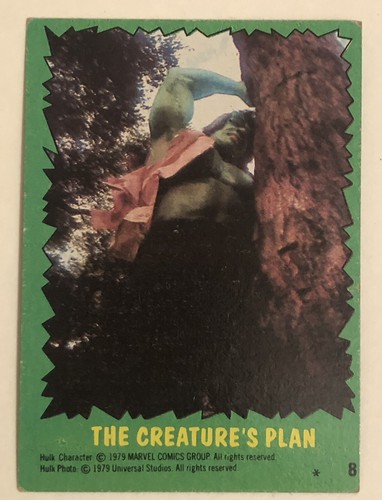 The Incredible Hulk Vintage Trading Card 1979 #8 Lou Ferigno