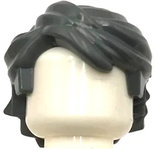 Lego New Dark Bluish Gray Minifigure Hair Swept Back Tousled Piece
