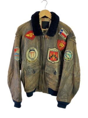 値下げ!! Avirex ブラウン レザージャケット Avirex Brown Leather Jacket Blouson - Details | eBay