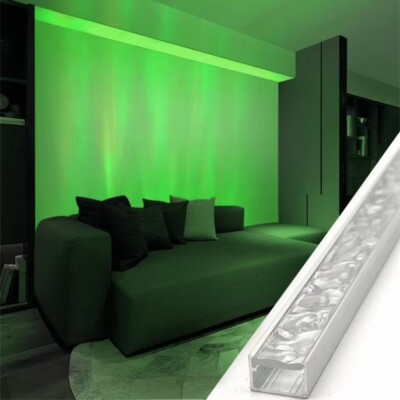 3D Water Ripple LED Aluminum Profile Diffuser Channel Track for LED Strip Light