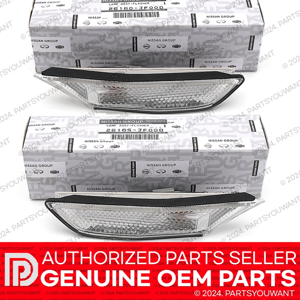 GENUÍNO Nissan OEM 09-20 GT-R GTR R35 JDM luzes de canto dianteiras transparentes [CONJUNTO] - Imagem 2 de 4