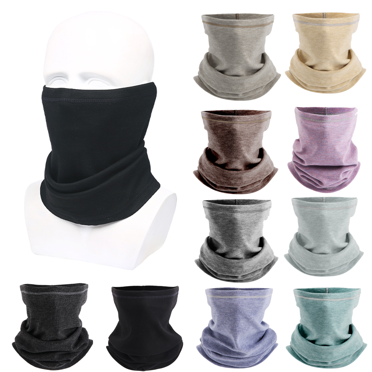 Winter Thermal Neck Warmer Face Cover Ski Mask Cold Weather Balaclava Windproof