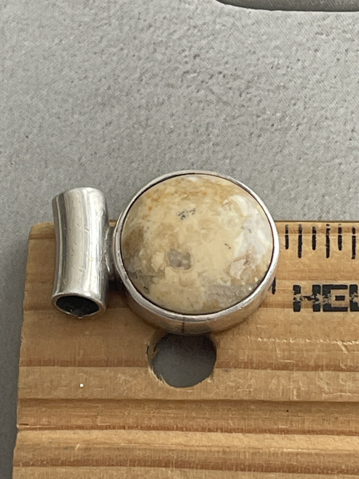 Solid Sterling Silver World 925 Jasper Slide Pend… - image 7