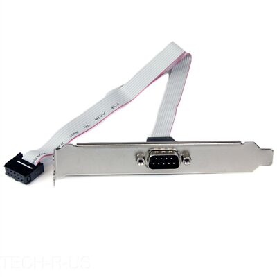 StarTech PLATE9M16 16IN (16'') 9 Serial to 10Pin Motherboard Header Slot Bracket