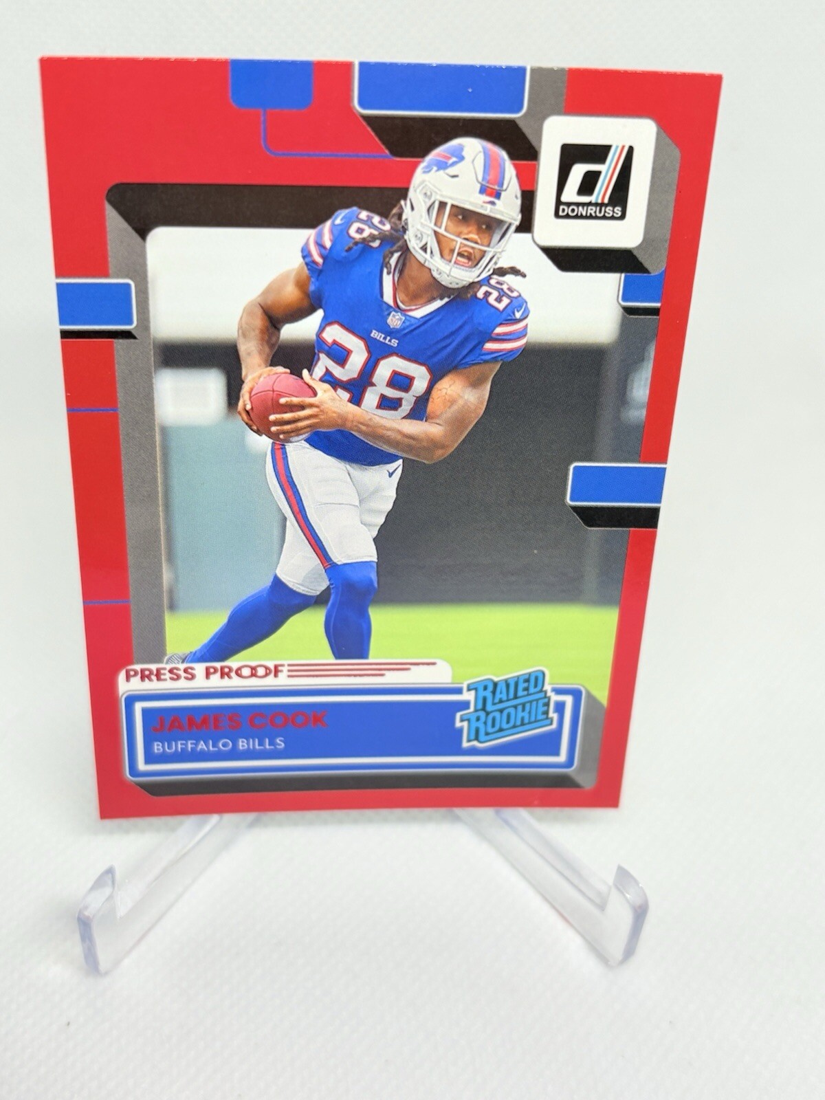 James Cook Bills 2022 Panini Donruss Press Proof Red Rookie #315