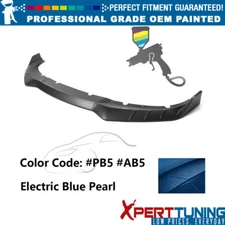 Fits 15-23 Dodge Charger 3PC Front Lip IKON V3 ABS #AB5, PB5 Electric Blue Pearl