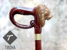 Hand craved tiger handle wooden walking cane tiger walking stick best GF
