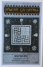 Primitive Gatherings WINTER-IFIC Lisa Bongean 19"x19" Quilt Pattern