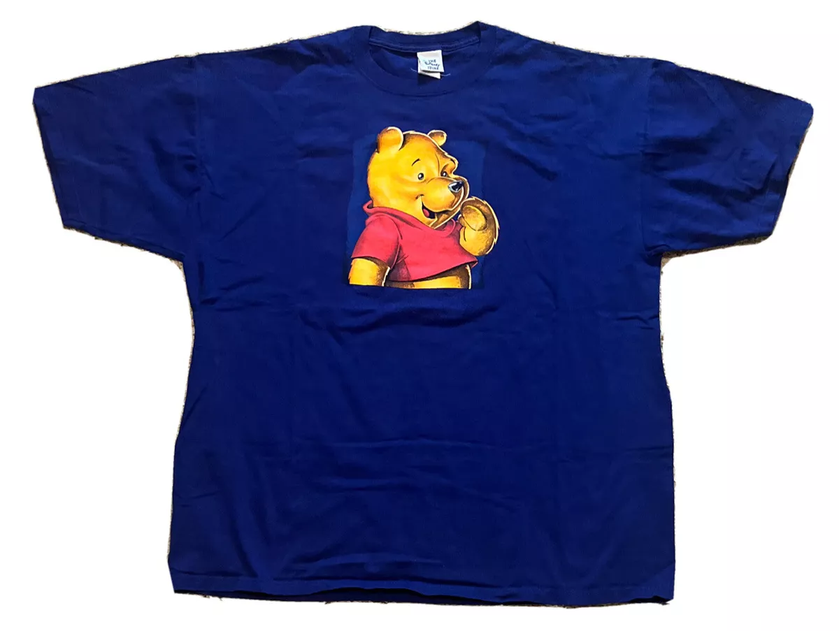 Vintage 90 s Winnie The Pooh T Shirt Purple Disney Store Size XL Made In USA