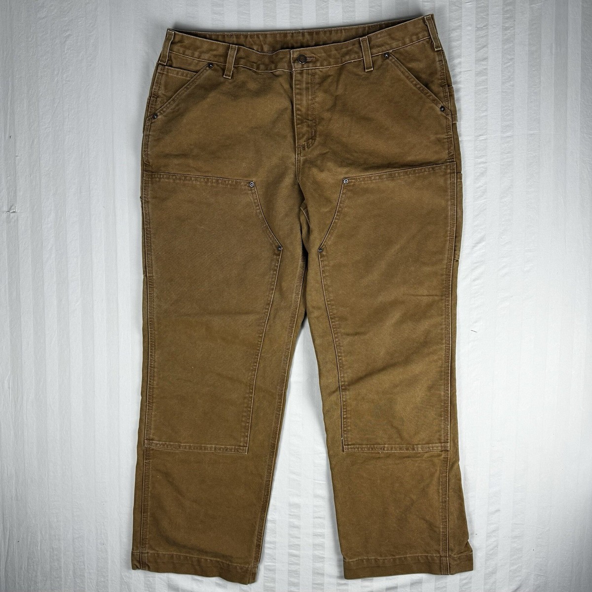 パンツ 80s Carhartt made in USA Carhartt 80s USA Duck Fabric Nylon Work Brush Pants Brown Size 42