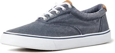 Sperry Men's Striper II CVO Nautical Salt Washed Navy Sneakers with Rubber Sole