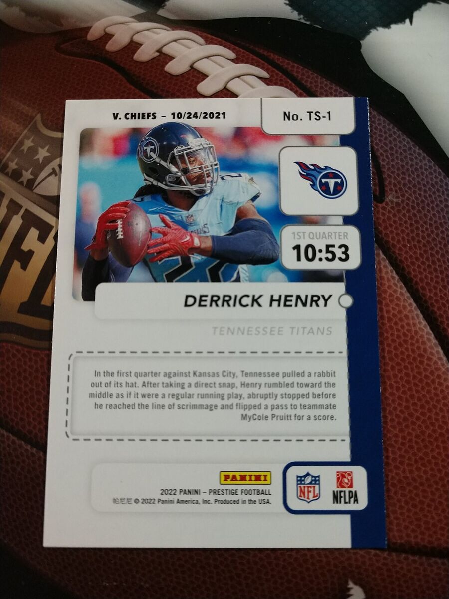DERRICK HENRY 2022 Panini Prestige TIME STAMPED #TS-1 DERRICK HENRY 2022 Panini Prestige TIME STAMPED #TS-1