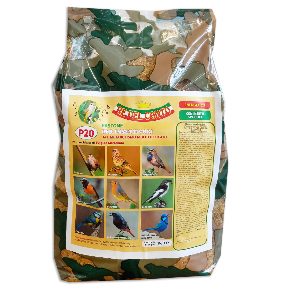 ReDelCanto P20 3kg mangime uccelli insettivori piccola taglia