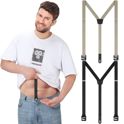 2 Pcs Suspenders for Men Under the Shirt Suspenders Utility Suspender for Unt...