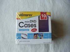 MEMOREX 10 PACK RAINBOW COLOR VARIETY MINI DVD CASES-BRAND NEW  SEALED
