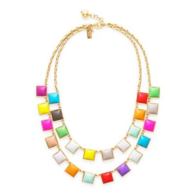 Kate Spade Tutti Frutti Fruiti Candy Baubles Enamel gems Necklace