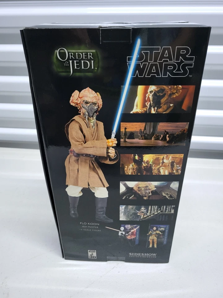 Maestro Jedi Plo Koon escala 12" 1/6 STAR WARS SIDESHOW SIN USAR, EN CAJA NUEVO Exclusivo Foto 3 de 4