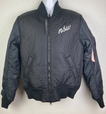 Nike NSW Synthetic Fill Bomber Jacket Black/Pink 928917-010 Men's Small  $250