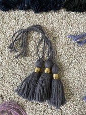 Cotton / Linen Mini Tassels x 3 - Bag Charms - Crafting - 2? 