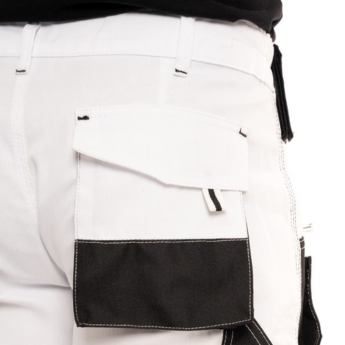 Mens Cargo Combat White Work Pants Painters Decorators Trousers Knee