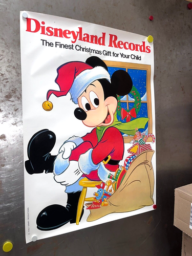 Disneyland Records Christmas Vintage Poster