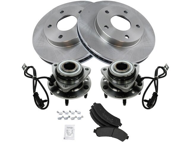 1998-2000 Hombre 4WD Front Brake Pad Rotor & Wheel Hub Kit 81JHWN