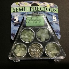 Jade Jewelry Making Kit Semi Precious Beads Assortment Make Up to 5 Bracelets