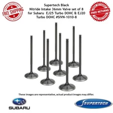 Supertech Black Nitride Intake 36mm Valve Set of 8 For EJ25 & EJ20 Turbo DOHC