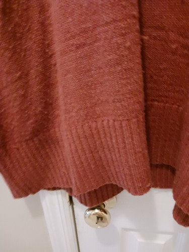 Kenar Woman Long Sleeve VNeck Acrylic Leather Belt Detail Tunic Sweater Rust 3X - Picture 5 of 6