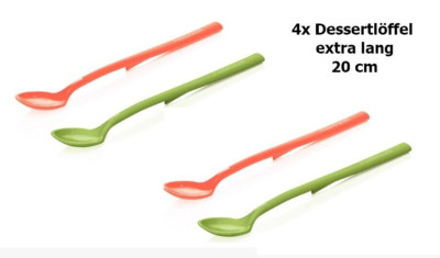 Tupperware Allegra Hängelöffel einzeln oder im Set lange Löffel Dessert Latte