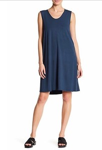 eileen fisher viscose jersey v neck dress