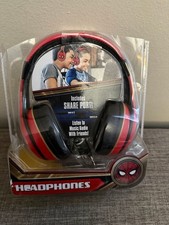 New Kids Marvel Studios Spider-Man Headphones w/Share Port Damaged Packaging 
