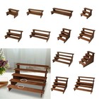 Wood Display Riser Showcase Fixtures Tabletop Storage Jewelry Organizer Rack for