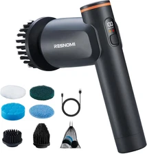 Electric Spin Scrubber, Bathroom Shower Scrubber with LCD Display, 2 Speeds Elec