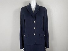 ST. JOHN Jacket Size 10 Skirt Size 12 - 2pc Suit Set Navy Blue NWT 1350 NTSF