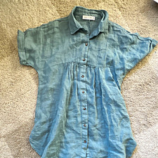 Zara Girls Blue Shirt Dress 8-9Y Knee Length ...